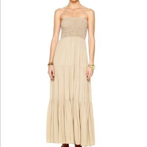 Michael Kors Khaki Tiered Casual Maxi Dress